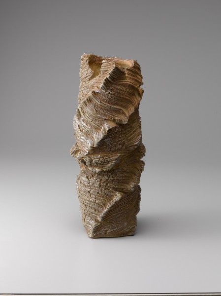 Natural ash twisted pot,2010　53×20